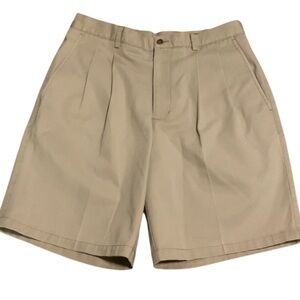 NORDSTROM PLEATED KHAKI SHORTS- Size 34
